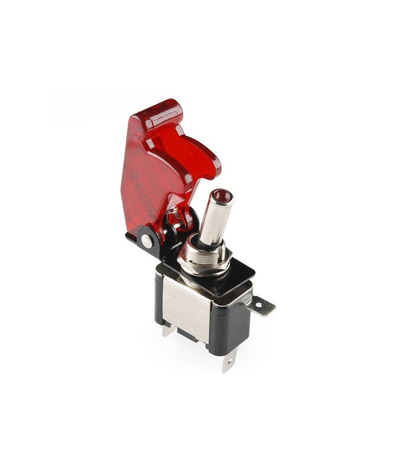 Interruptor de Palanca On - Off con luz rojo 12V 20A (2 posiciones)