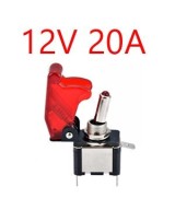 Interruptor de Palanca On - Off con luz rojo 12V 20A (2 posiciones)