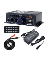 Mini amplificador de audio 380 Bluetooth + fuente de energia 12V 5A KIT
