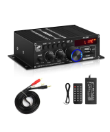 Mini amplificador de audio 380 Bluetooth + fuente de energia 12V 5A KIT