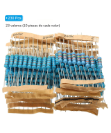 Kit de resistencias 23 valores (230U) 22ohm-1M 2W