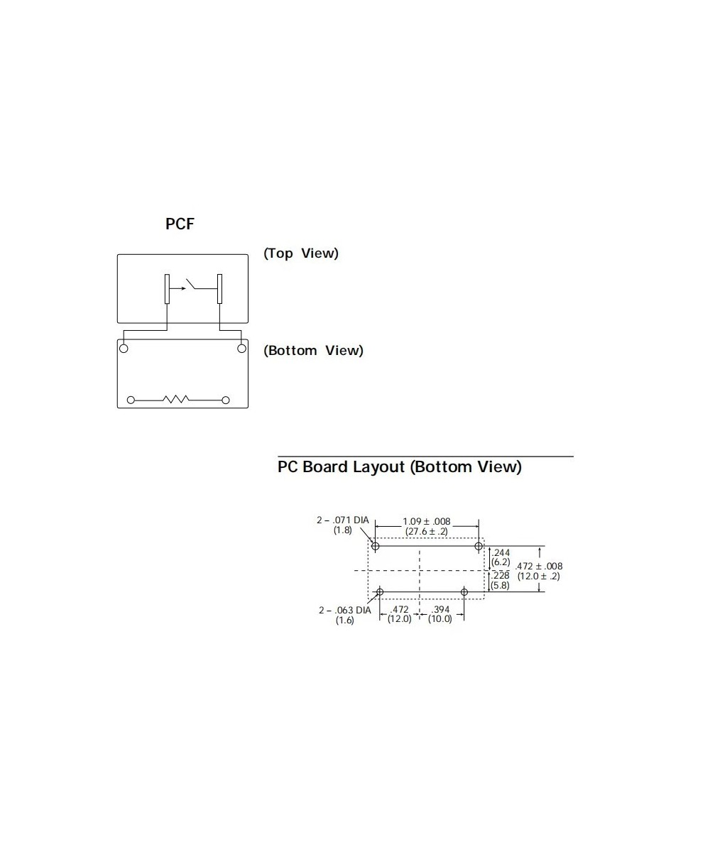 Rele de potencia PCF-112D2M 12V DC 25A