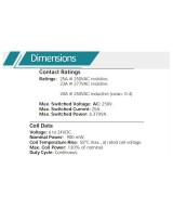Rele de potencia PCF-112D2M 12V DC 25A