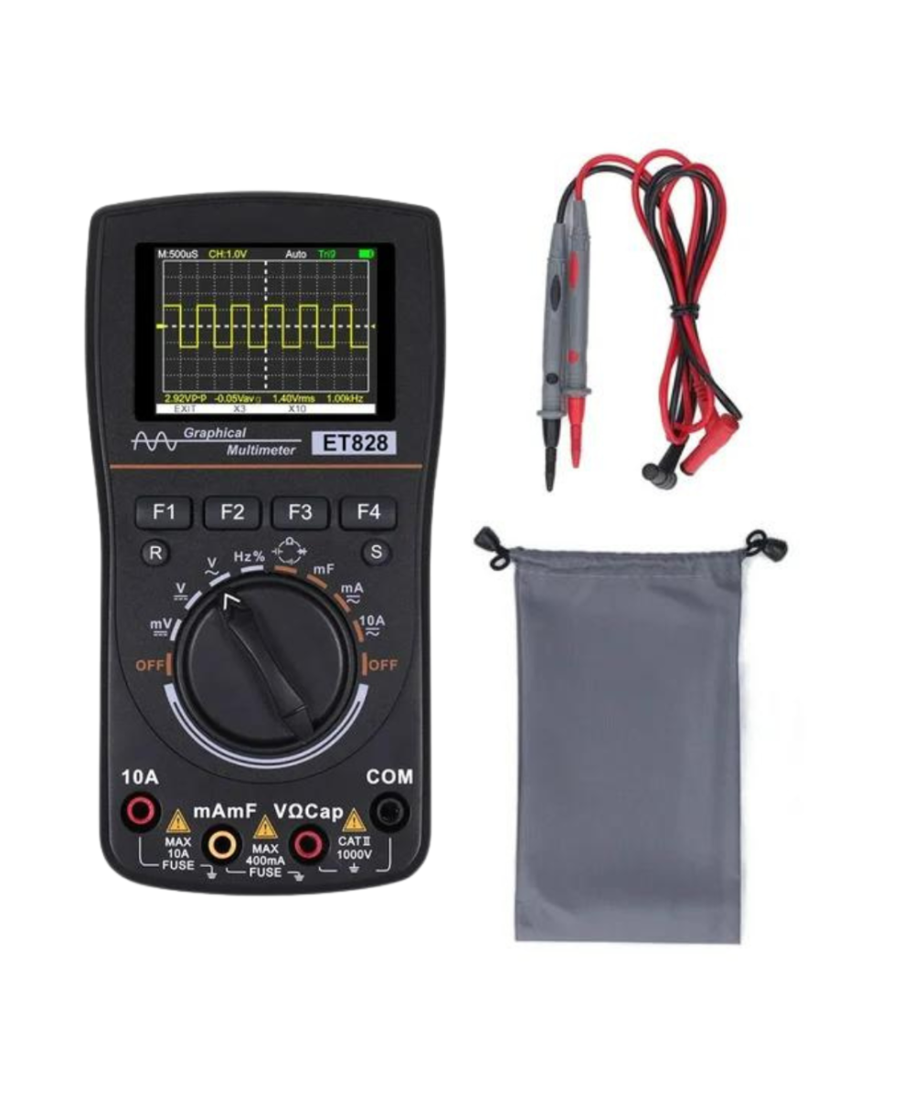 Multimetro y Osciloscopio 2 en 1 ET828