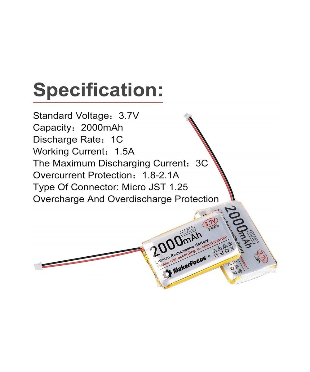 Bateria tipo LiPo recargable 3.7V 1000 - 3000mah conector JST 1.25mm