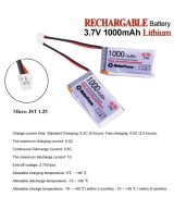 Bateria tipo LiPo recargable 3.7V 1000 - 3000mah conector JST 1.25mm