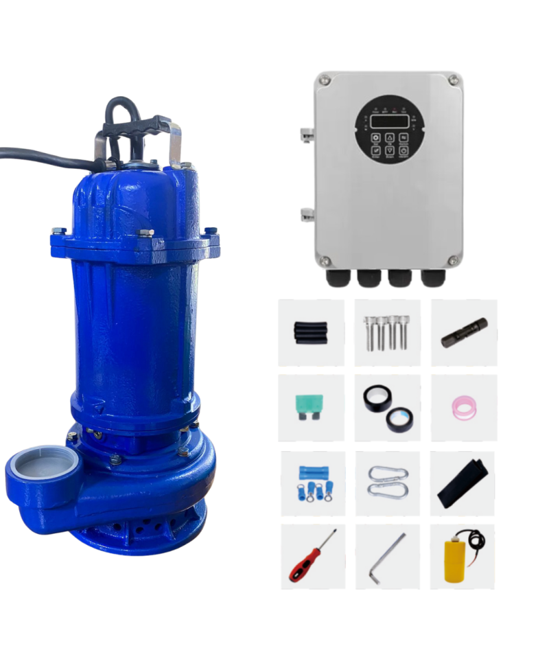 Bomba  solar Sumergible para aguas residuales 110V 1100W 2''