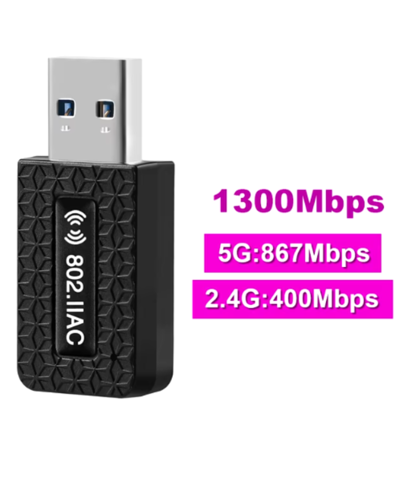 6b14 Adaptador Wifi USB 3.0 banda dual 2.4G y 5.8G 1300MBPS AC1300-6B14