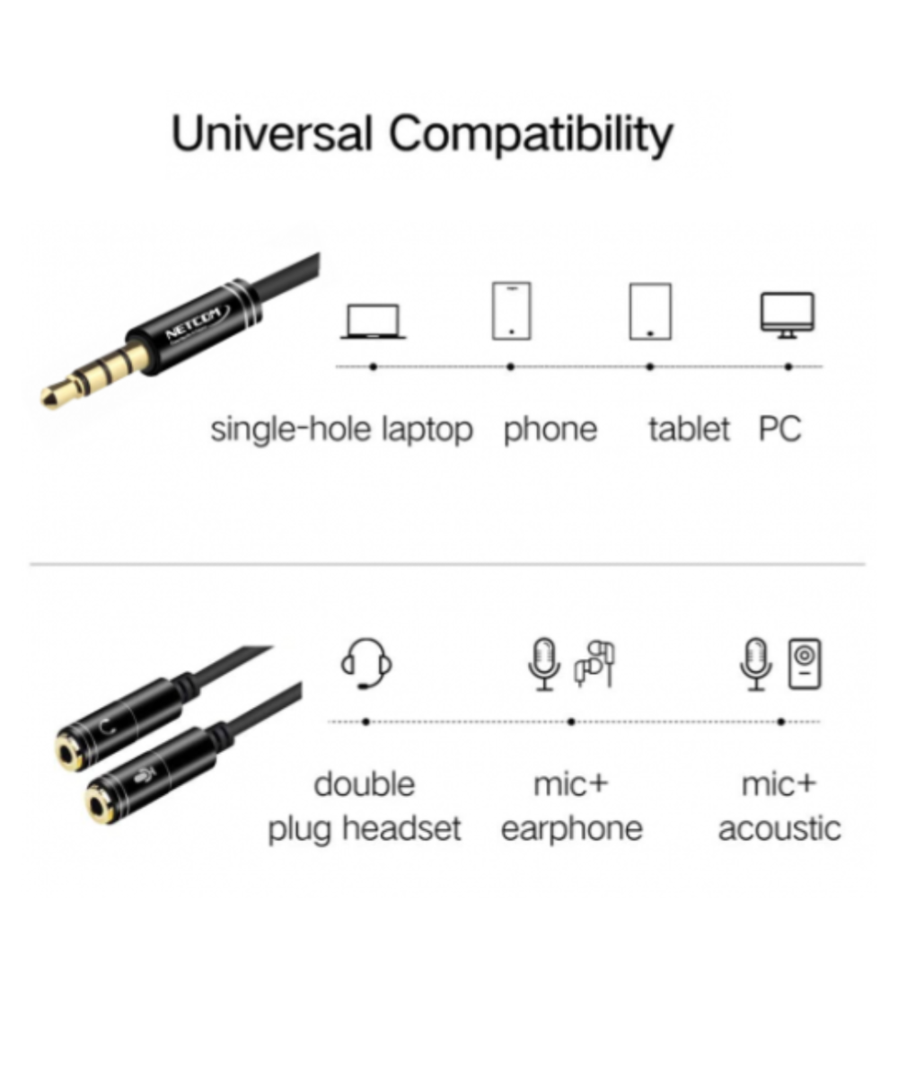 Separador de Microfono y Audifono para Celular