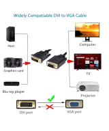 Cable de video DVI-D a VGA 1.8M