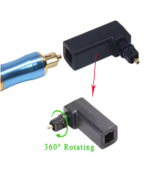 Adaptador de cable audio optico tipo L H-M