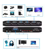 Capturadora de video HDMI USB 3.0 4 entradas 1 salida QUAD