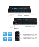 Conmutador de matriz HDMI 4K 60HZ 4 entradas 4 salidas