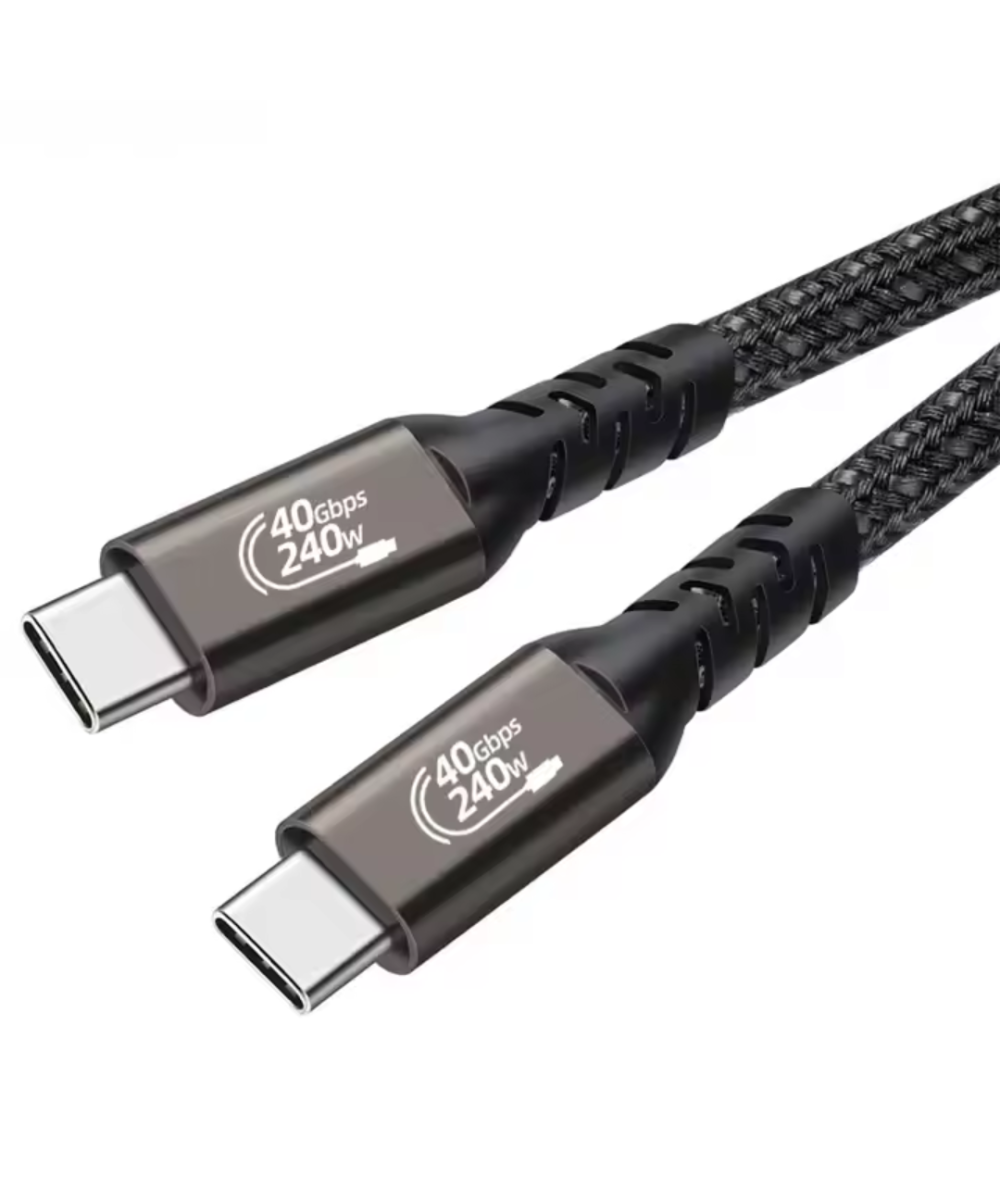 Cable USB4.0 USB-C a USB-C PD Thunderbolt 4 8K 40Gbps 240W 2M