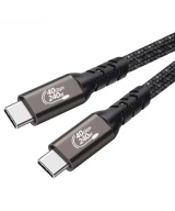 Cable USB4.0 USB-C a USB-C PD Thunderbolt 4 8K 40Gbps 240W 2M