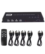 Separador Multipantalla HDMI 4 entradas 1 salida con KVM 4 puertos