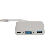 Adaptador USB-C a USB 3.0 / VGA / PD