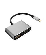 Adaptador USB-C A HDMI+VGA+USB+PD