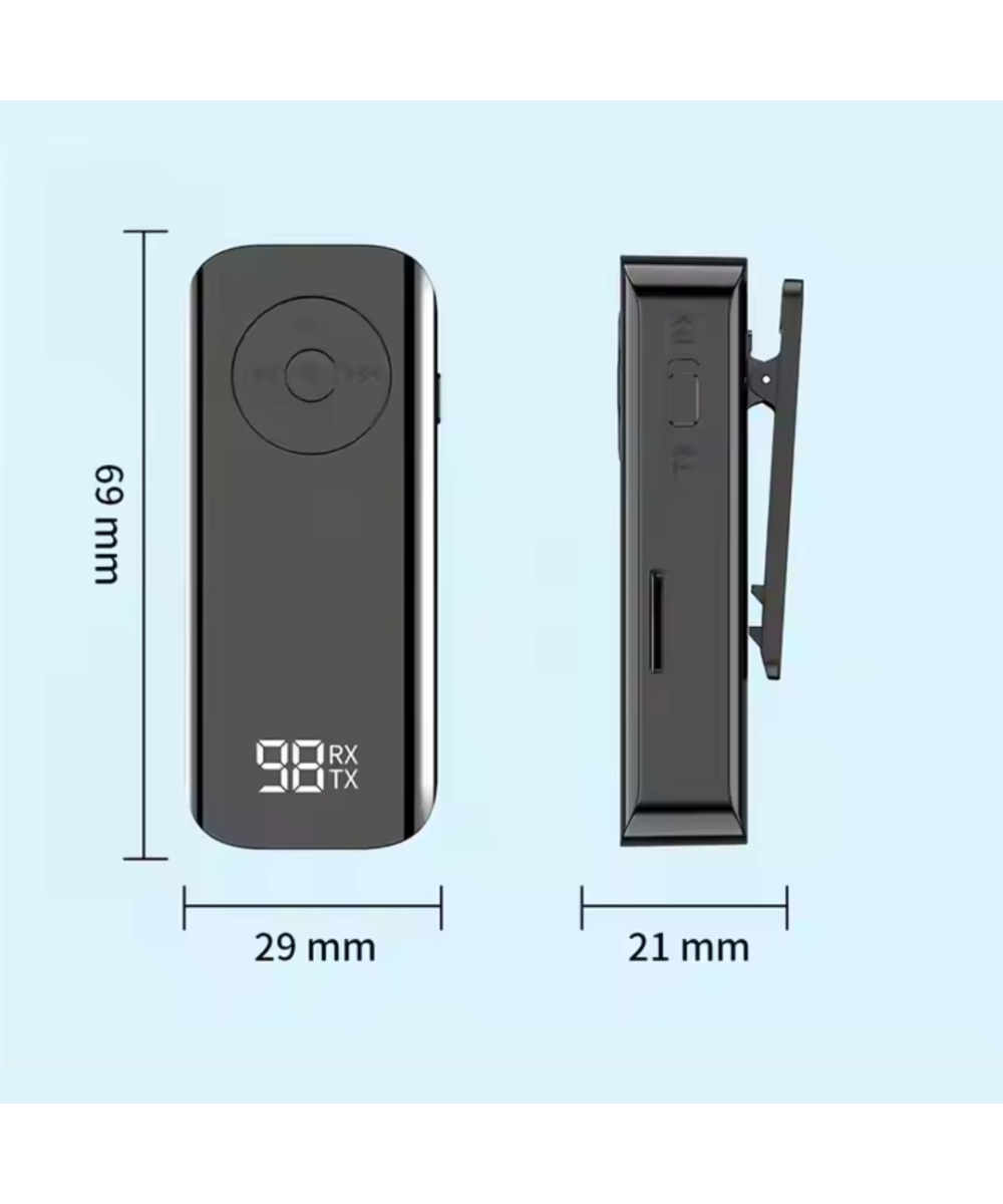 Transmisor y receptor de audio bluetooth 5.3 con lector TF