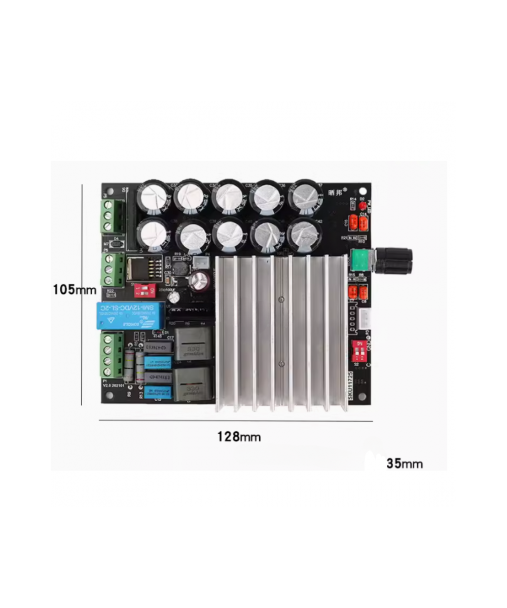 Modulo amplificador de audio 210Wx2 TDA8954TH HIFI clase D con acrilico