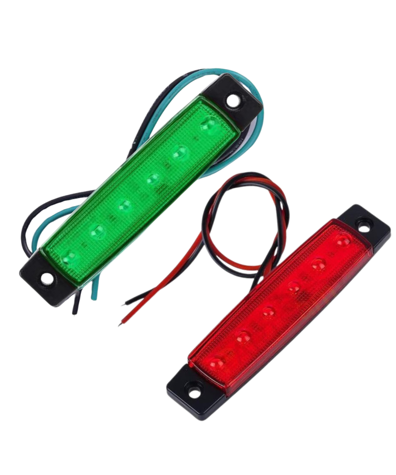 Luz Led indicadora roja y verde 3.8 pulgadas 12v