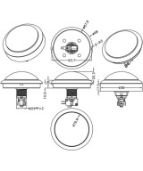 Boton push con luz de color 4 pulgadas