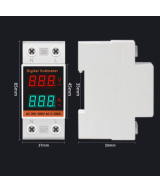 Medidor de corriente y voltaje externo para riel YHC45-2042VA