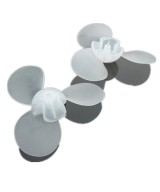 Aspas tipo trebol de 3 hojas 73mm (par)