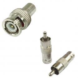 Conector BNC macho a RCA...