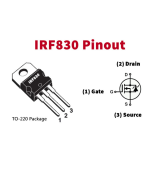 Transistor IRF830 MOSFET Canal N 500V 4.5A TO-220