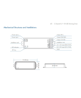 Controlador para tira LED LV2 2CH 0/1-10V