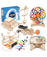 Kit de experimentos de ciencia, bricolaje, con herramienta de pintura de 12 colores (6 KITS)