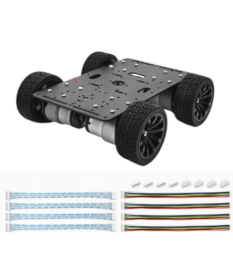 Chasis de 4 ruedas para vehiculo metalico