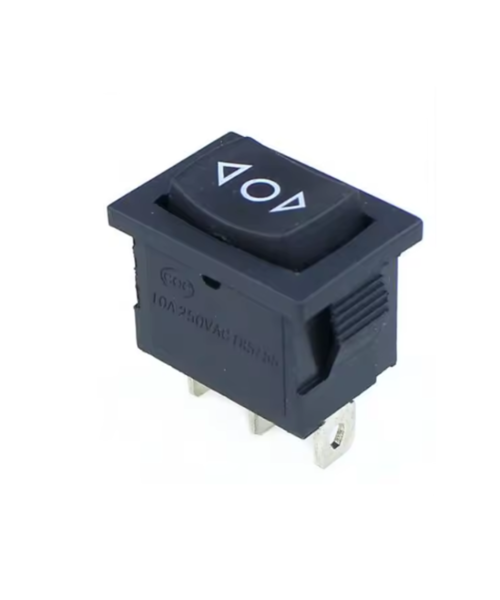 Interruptor momentaneo KCD-117 -C 3 posiciones ON-OFF-ON 3 pines 15x21mm