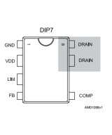 Convertidor de energia de alto voltaje VIPER26L DIP7