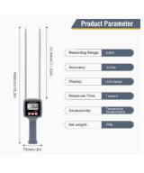 Medidor de humedad de granos con pantalla LCD
