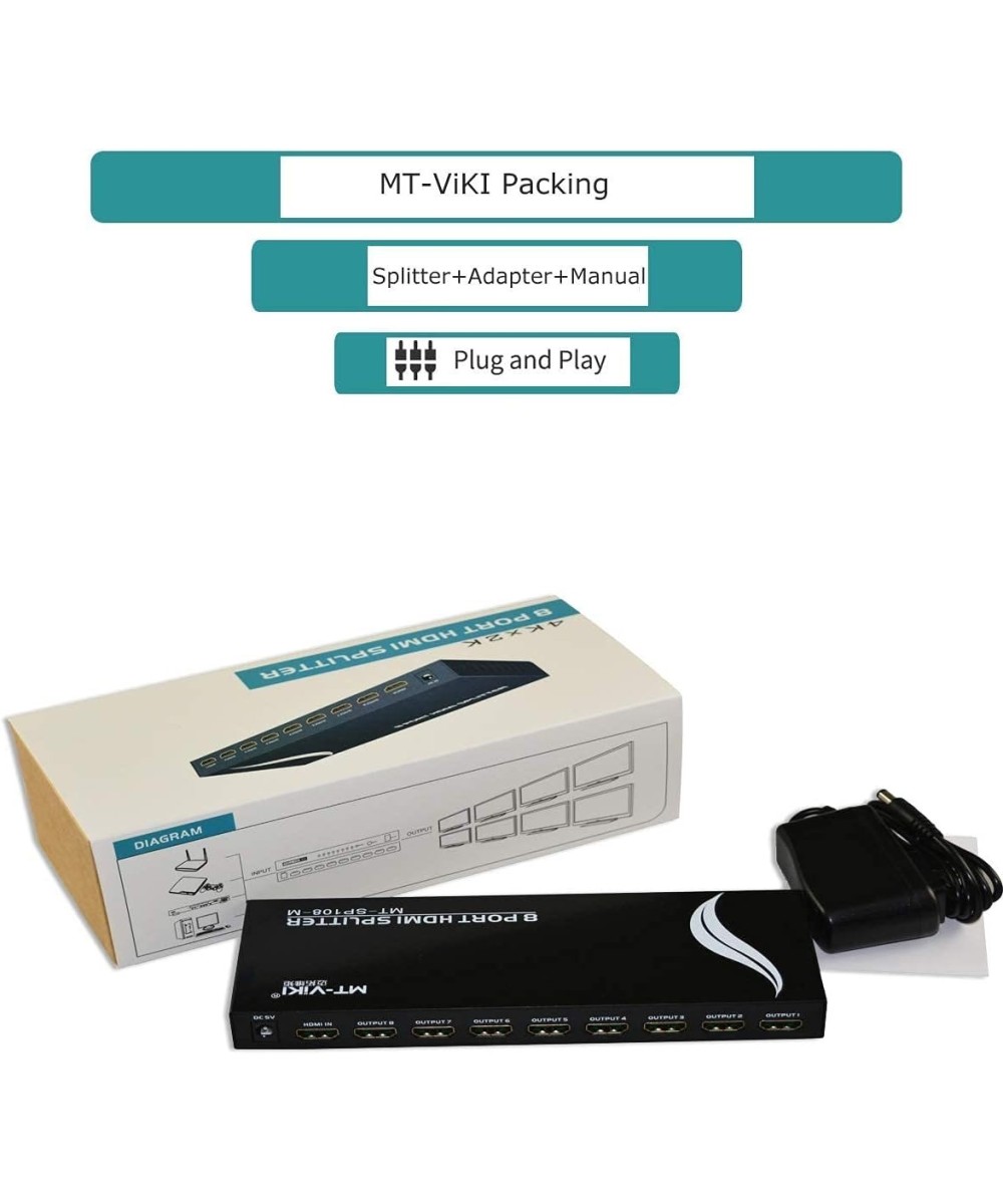 Separador de video HDMI 1 Entrada a 8 Salidas