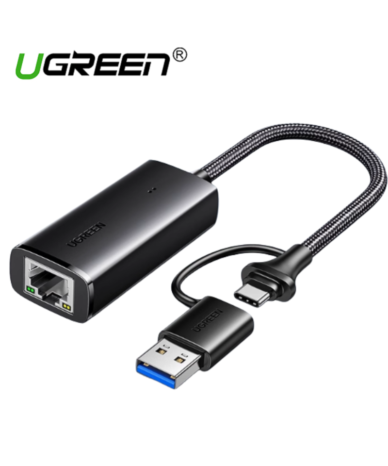 Adaptador de cable de red rj45 a USB / USB-C UGREEN
