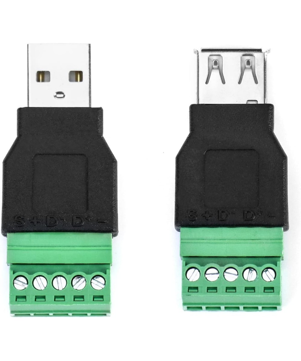 Puerto USB macho y hembra con tornillos