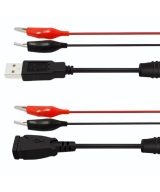 Puntas de cocodrilo con USB hembra y macho