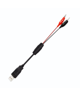 Puntas de cocodrilo con USB hembra y macho