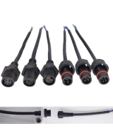 Conector impermeable 2/3/4 pines macho - hembra para montaje