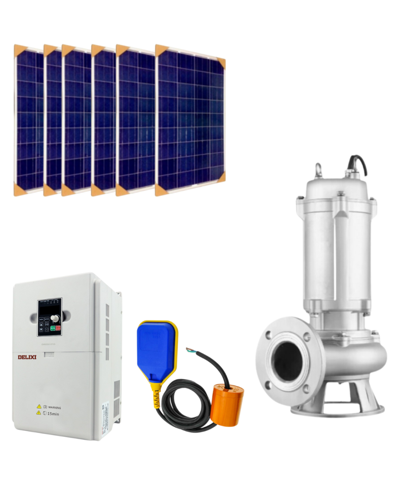 Kit de sistema de bomba Sumergible para aguas residuales 220V 1500W 2'' 50WQ15-15-1.5S una fase