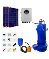 Kit de sistema de Bomba solar Sumergible para aguas residuales 110V 1100W 2''