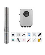 Kit de sistema de bomba solar sumergible multietapa con controlador MPTT  150V 1100W