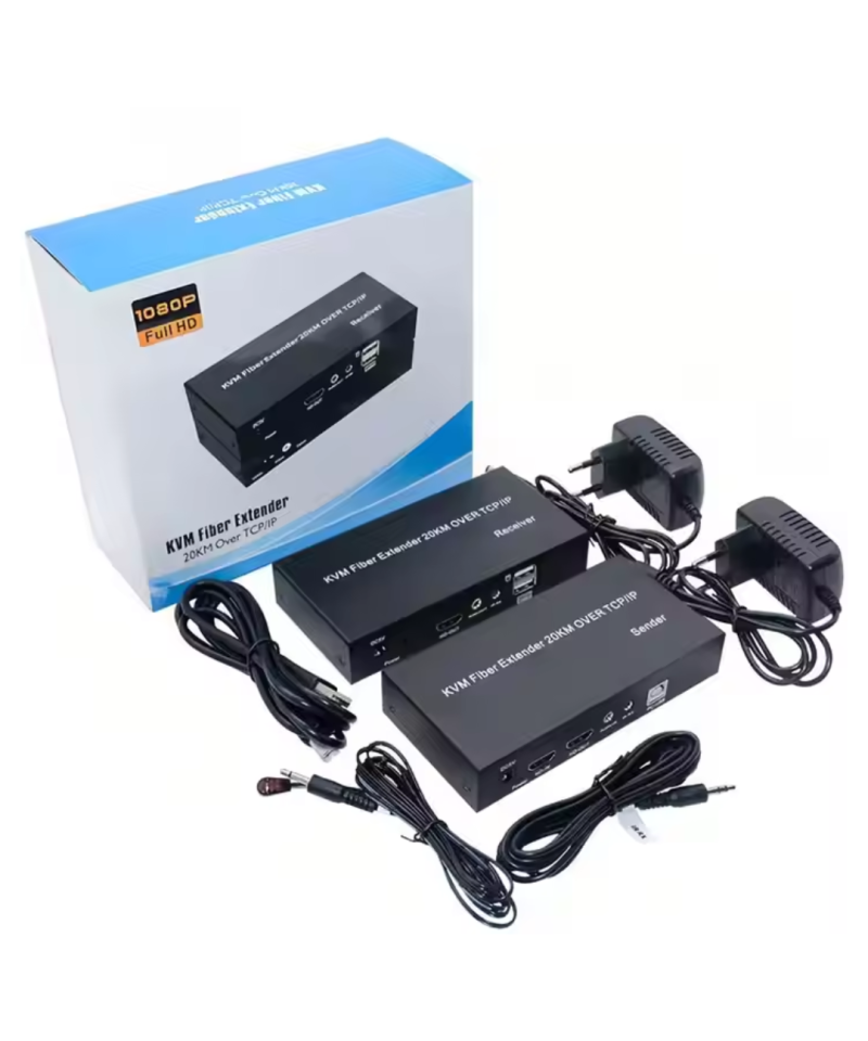 Extender HDMI KVM 20km fibra optica TX / RX 1080p SC- SC