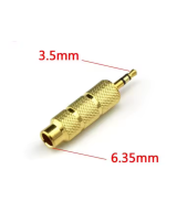 Adaptador de audio salida hembra 1/4" (6.35mm) y entrada macho de 3.5mm