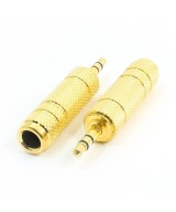 Adaptador de audio salida hembra 1/4" (6.35mm) y entrada macho de 3.5mm