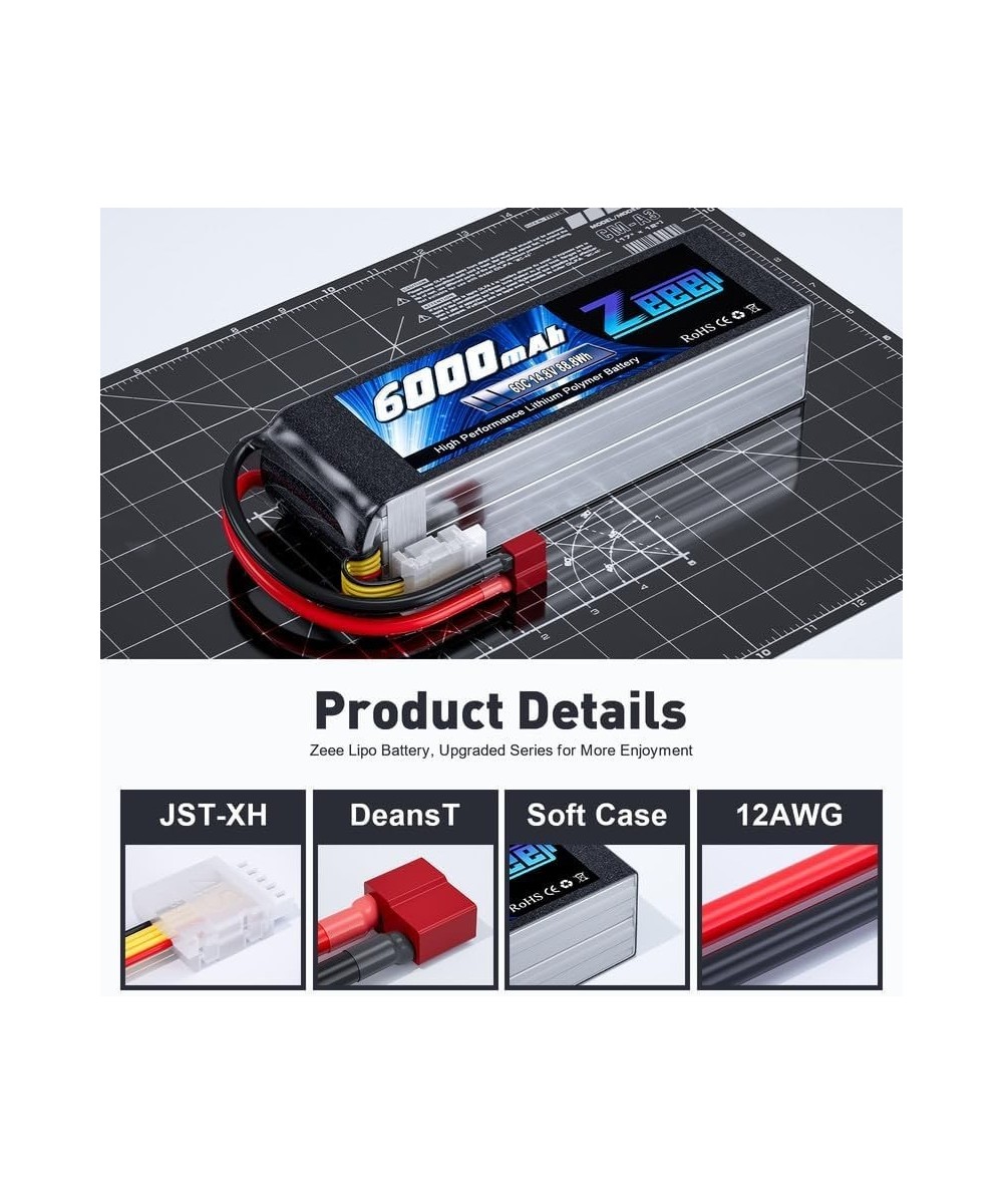 Bateria tipo lipo recargable Zeee 6000mAh 14.8V 60C 4S 88-8Wh conector Tipo T