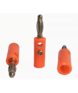 Conector tipo banana macho negro y rojo (2U)